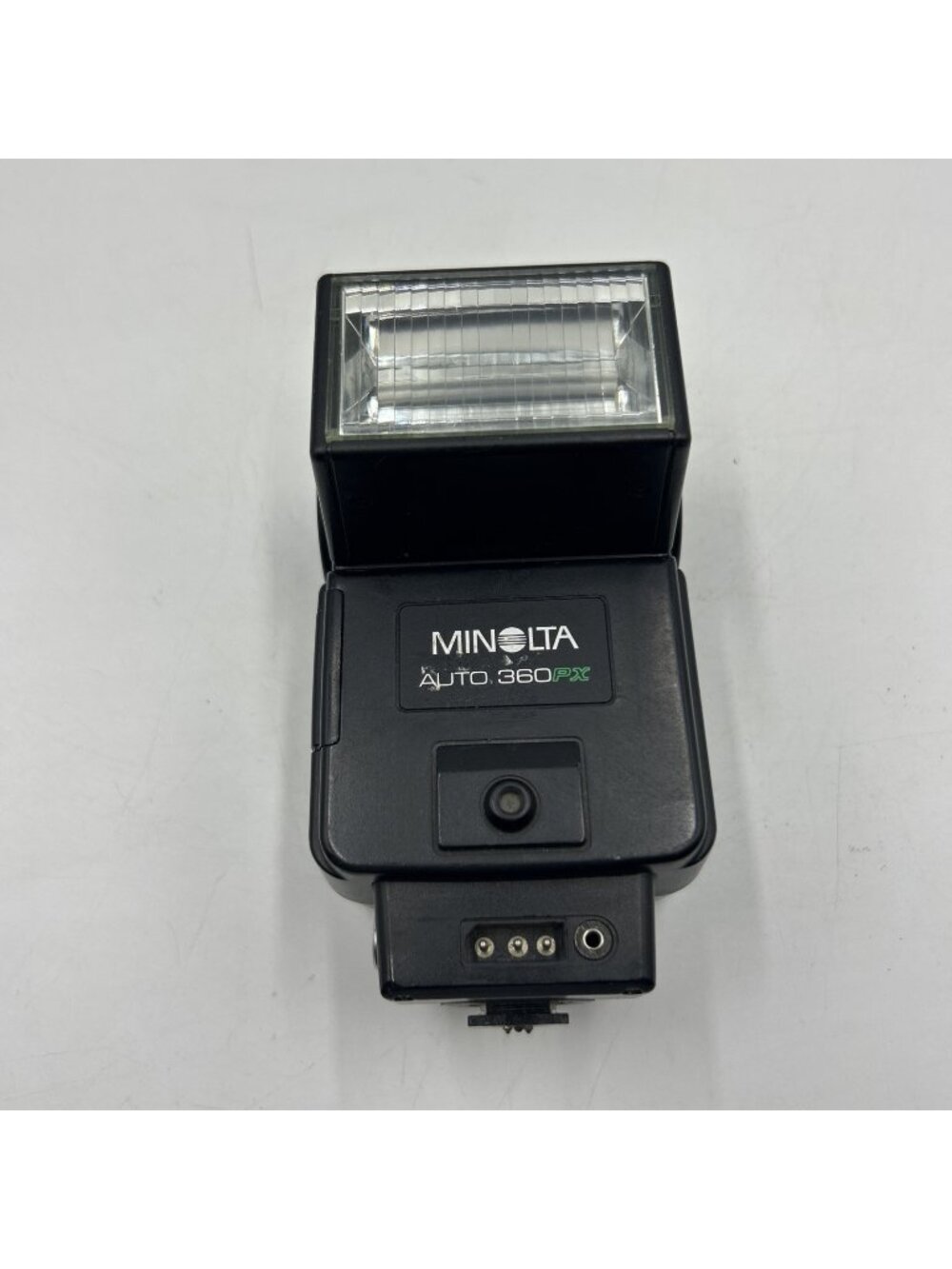 Minolta Auto 360PX bounce swivel flash Shoe mount with diffuser Tested Working✅